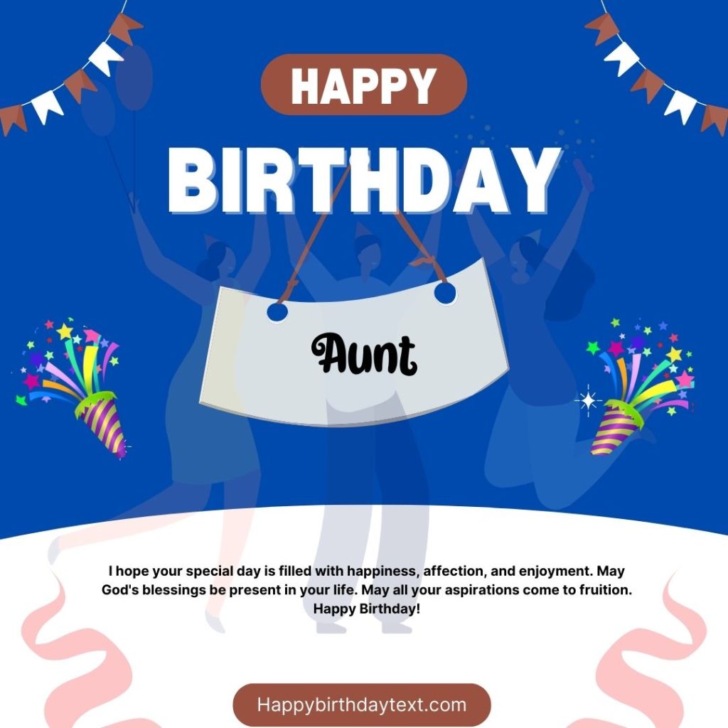 Happy birthday Aunt Image with celebration 5