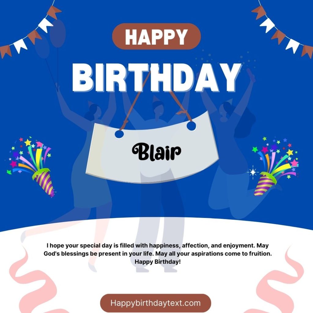 Happy birthday Blair Image with celebration 5