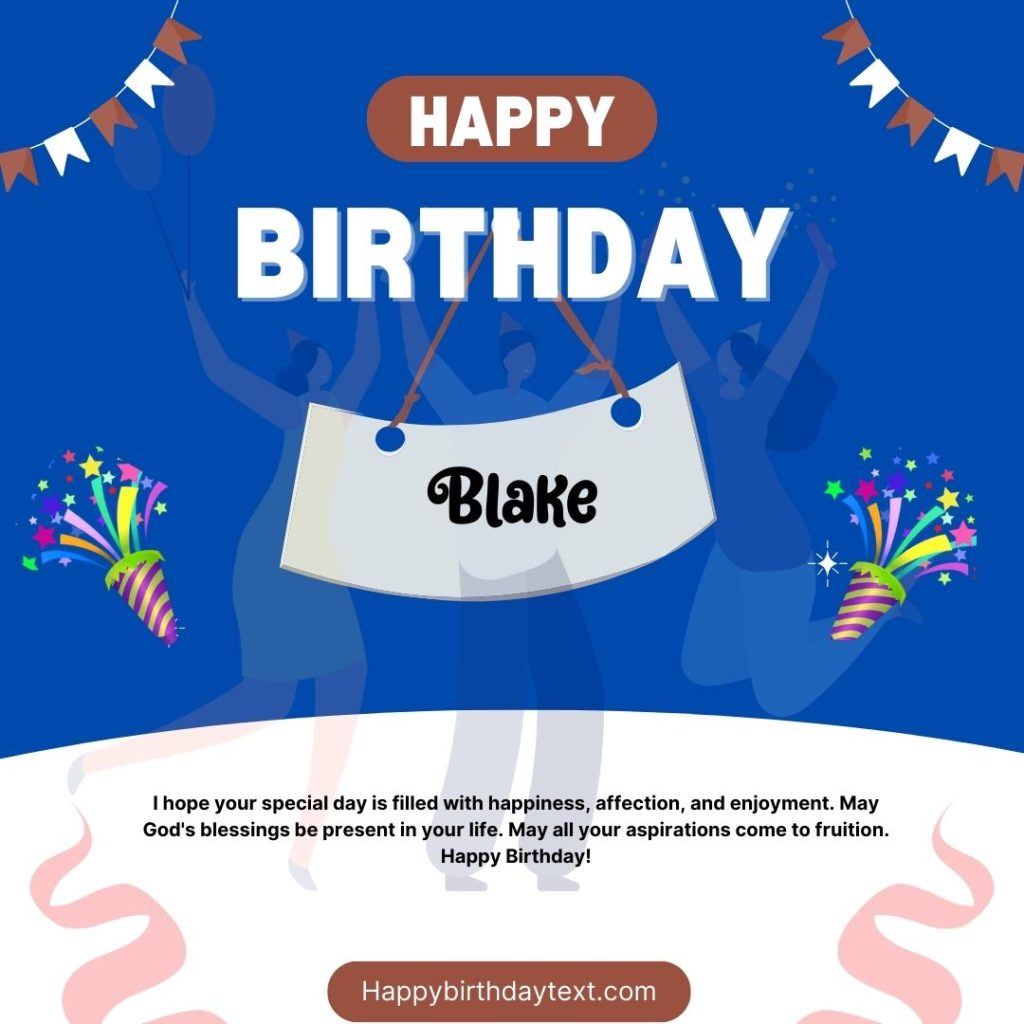 Happy birthday Blake Image with celebration 5