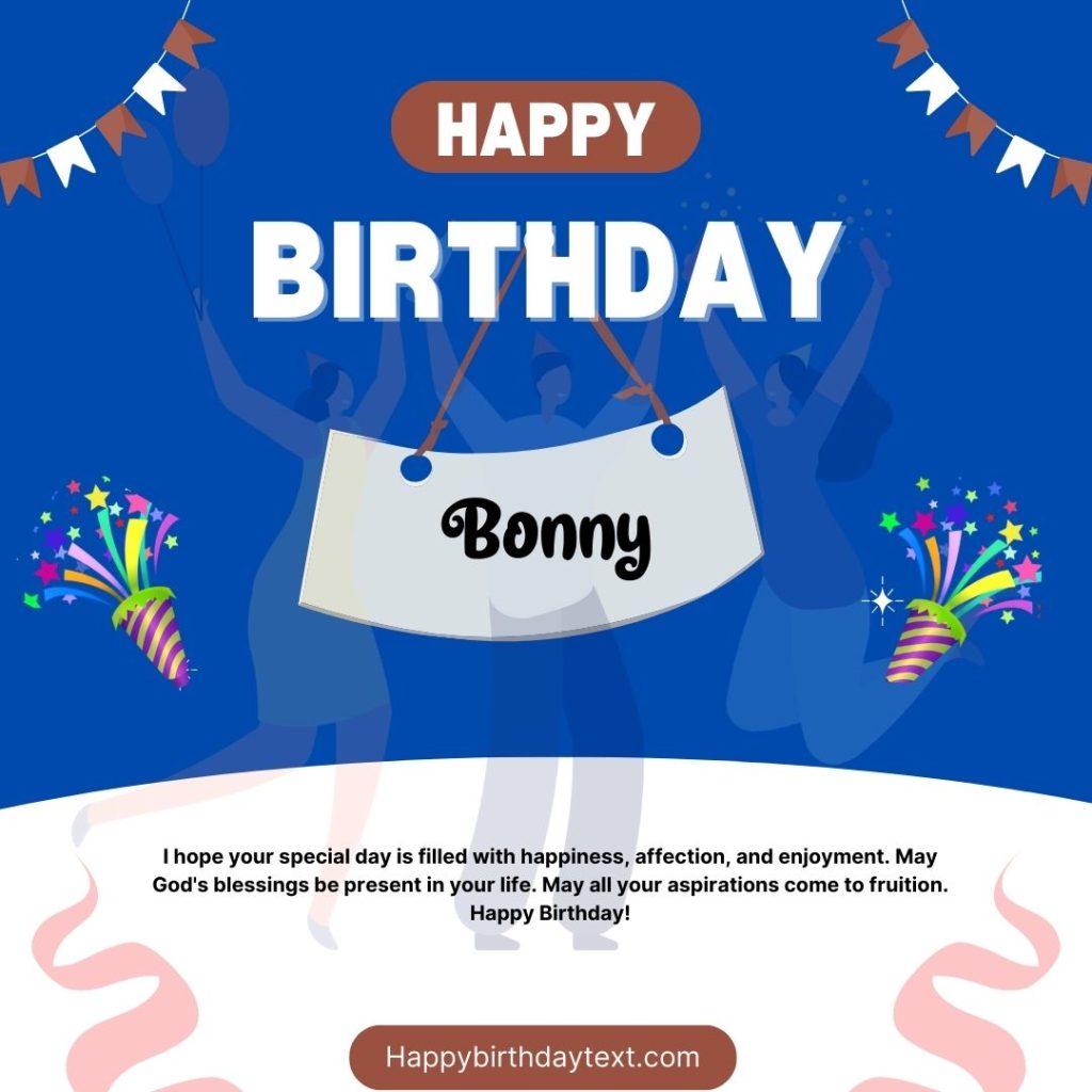 Happy birthday Bonny Image with celebration 5