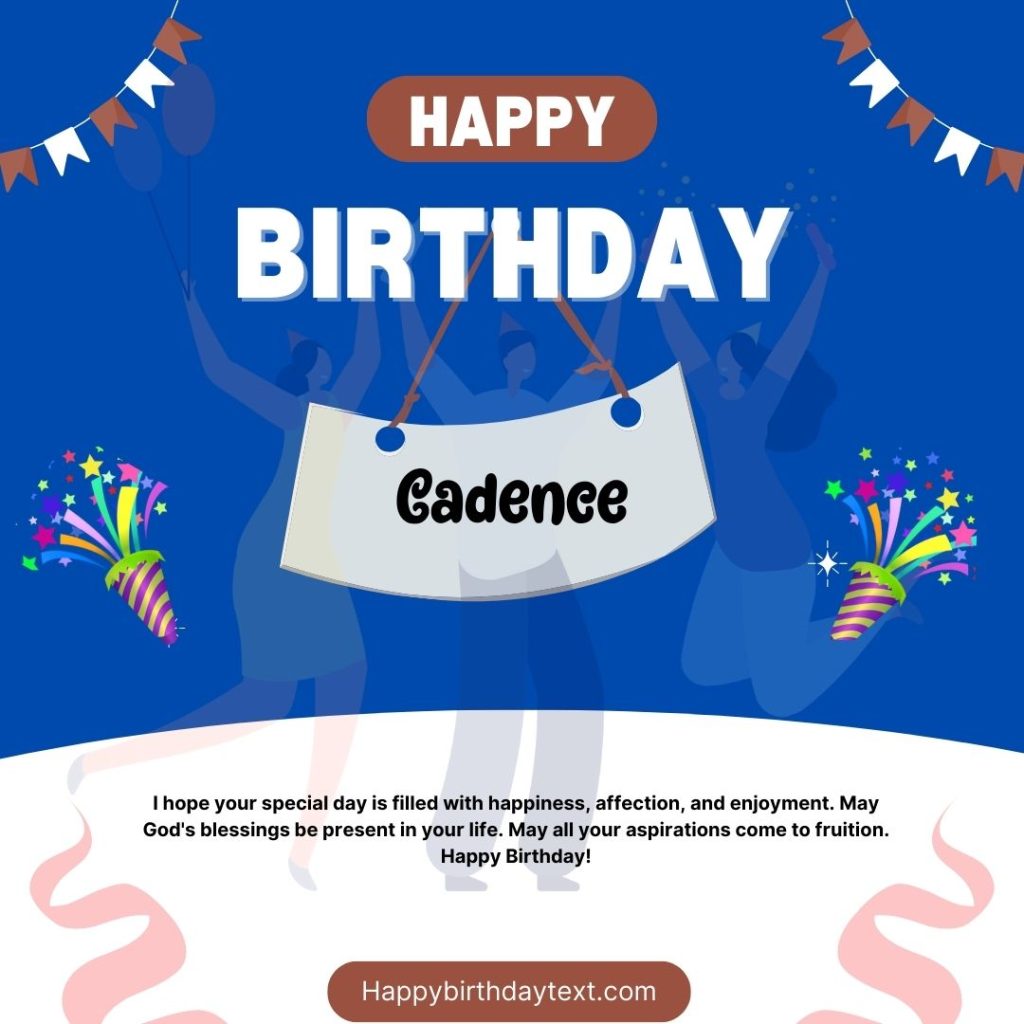 Happy birthday Cadence Image with celebration 5