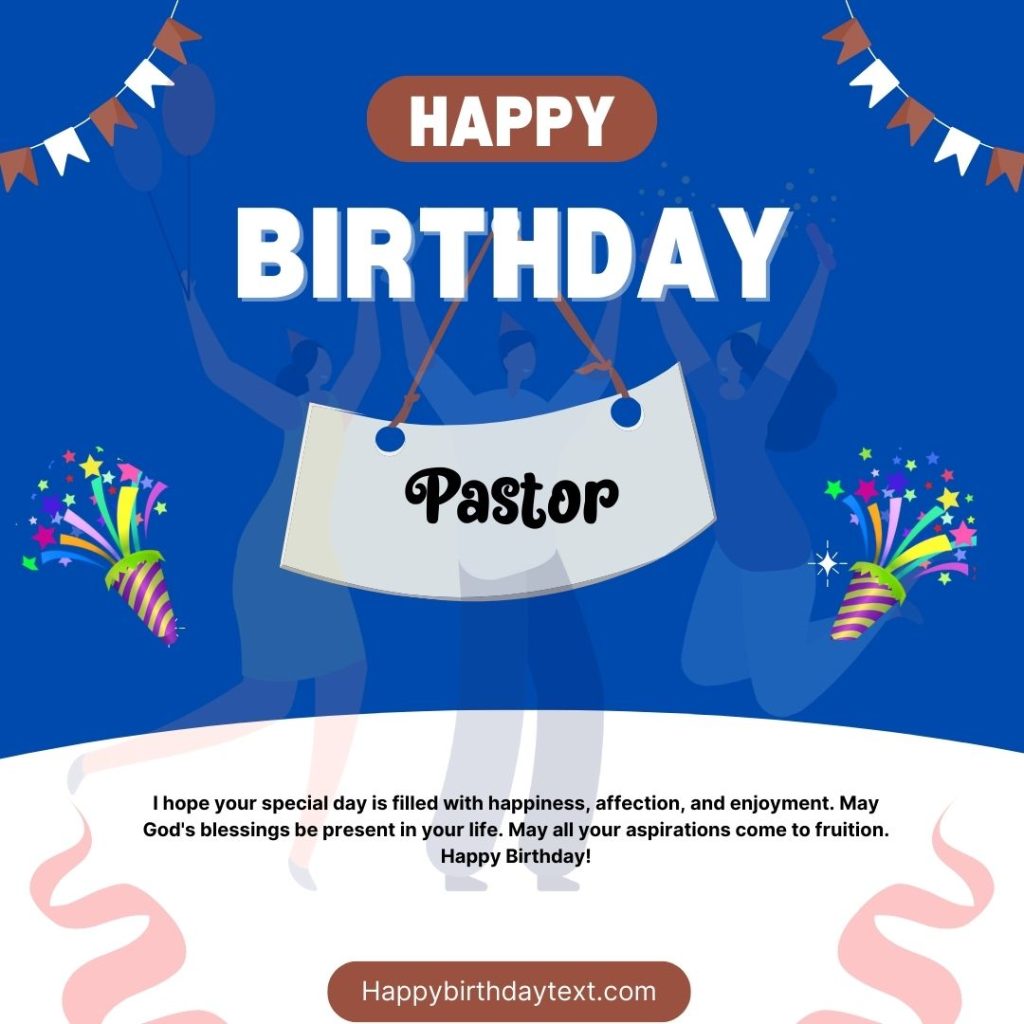 Happy birthday Pastor Image with celebration