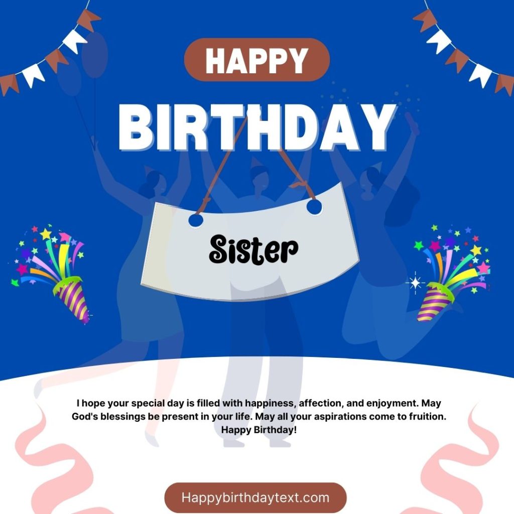 Happy birthday Sister Image with celebration 5