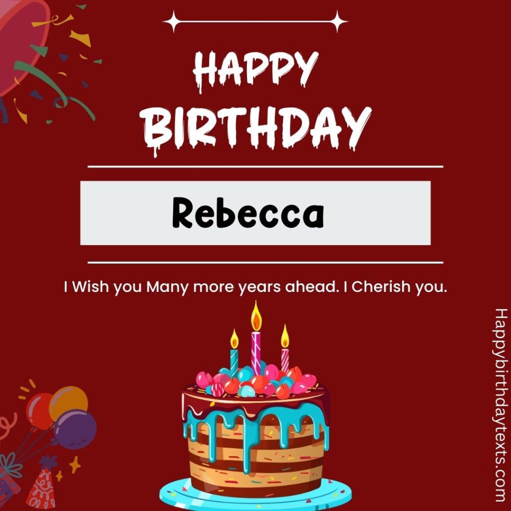 A well designed Happy Birthday Rebecca Card