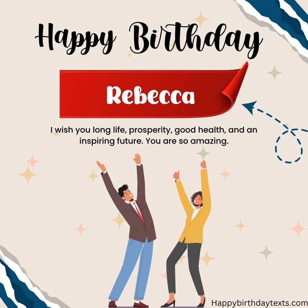 A well designed Happy Birthday Rebecca Card