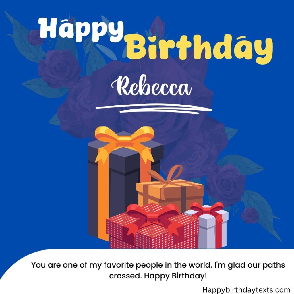 A well designed Happy Birthday Rebecca Card