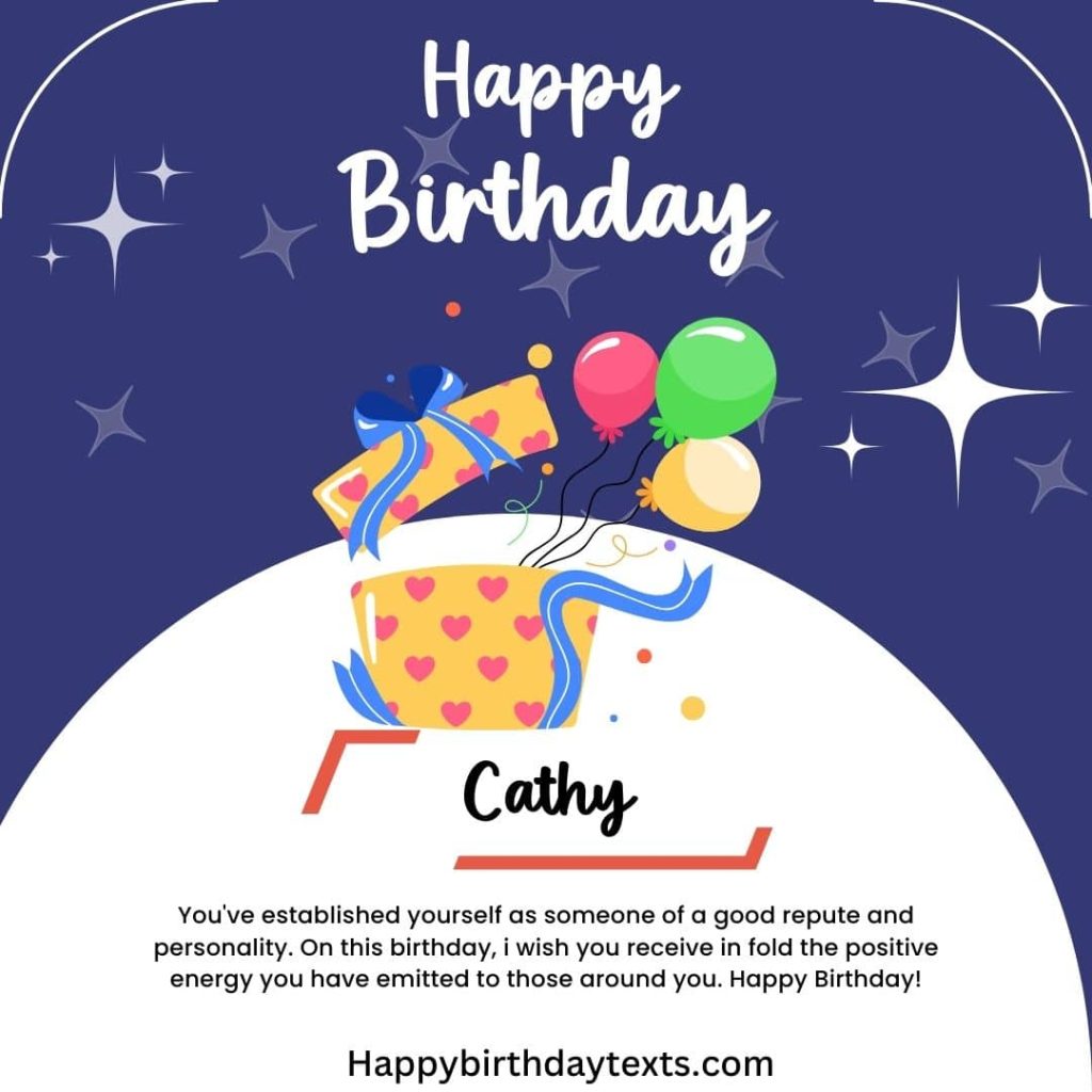 Beautifully Designed image to wish cathy a happy Birthday