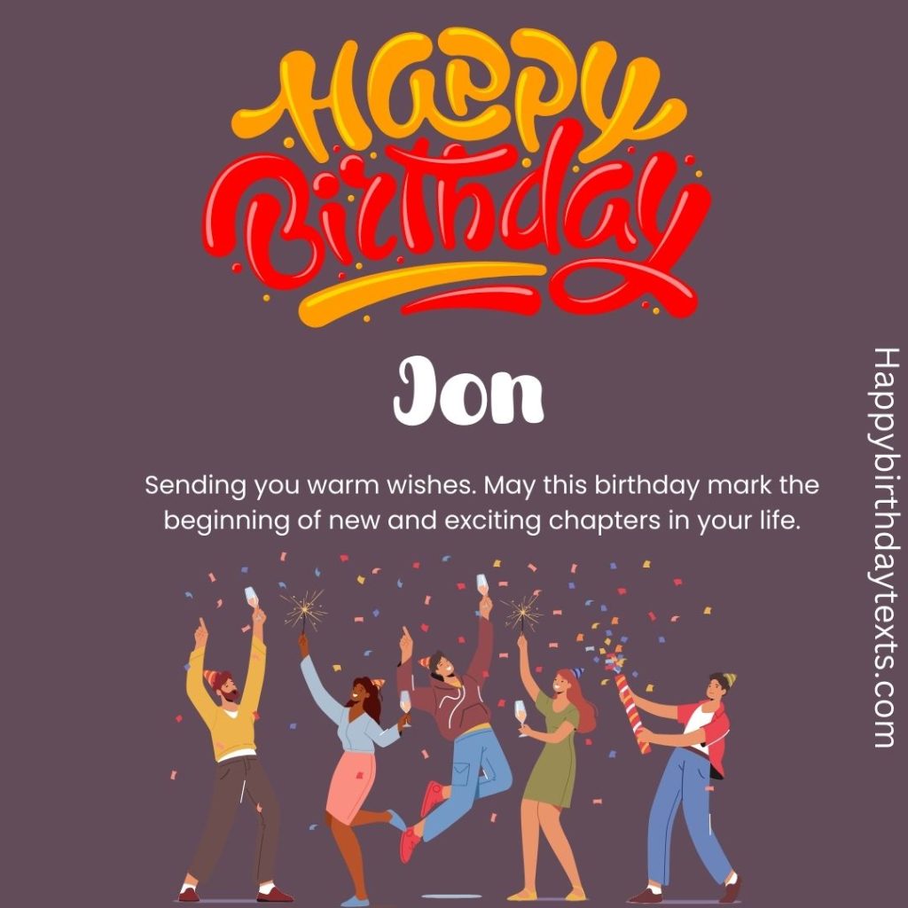 Beautifully Designed image to wish Jon a happy Birthday