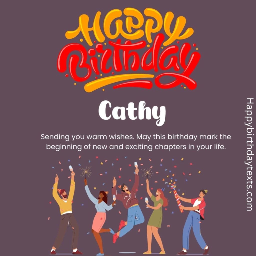 Beautifully Designed image to wish cathy a happy Birthday