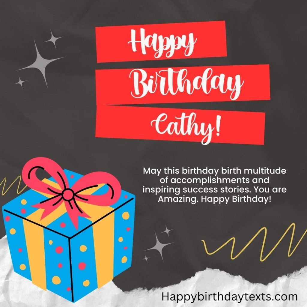 Beautifully Designed image to wish cathy a happy Birthday